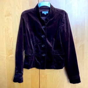 Calvin Klein brown velvet jacket